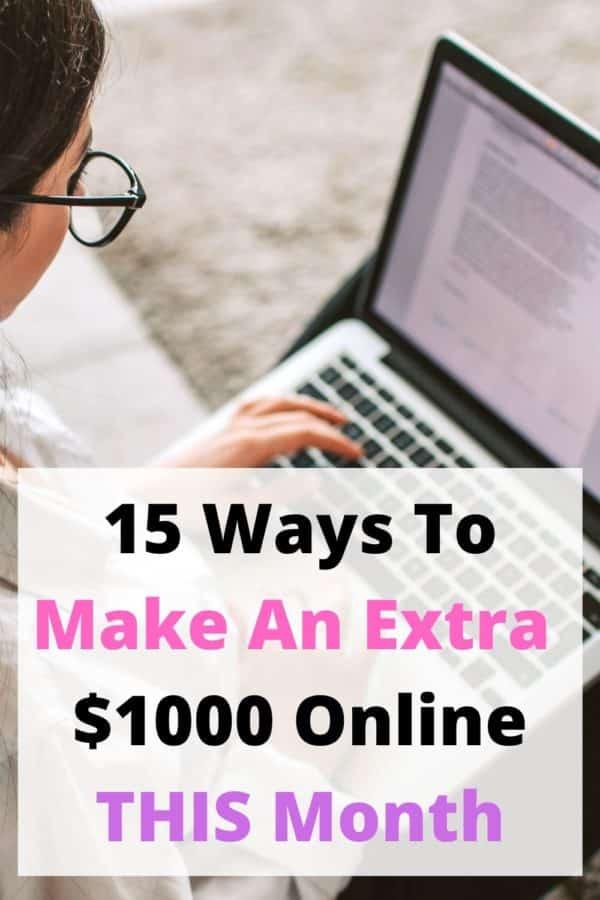 how to make an extra $1000 a month online